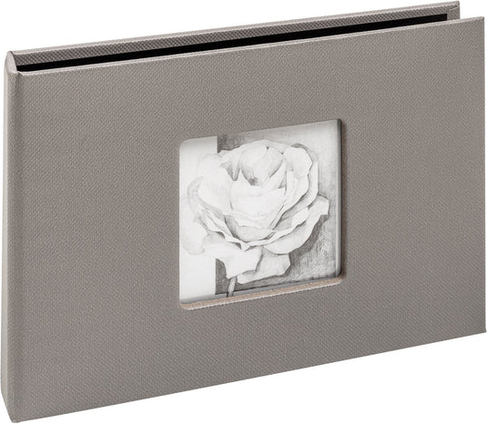 Walther ma-349-x - mini insteekalbum - formaat 17 x 12 cm - 12 foto's 10 x 15 cm - grijs