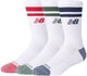 New balance active premium stripe crew sock unisex sportsokken - assorted