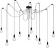 Lucide fix - hanglamp - 10xe27 - geschikt voor vide en hoge plafonds - zwart