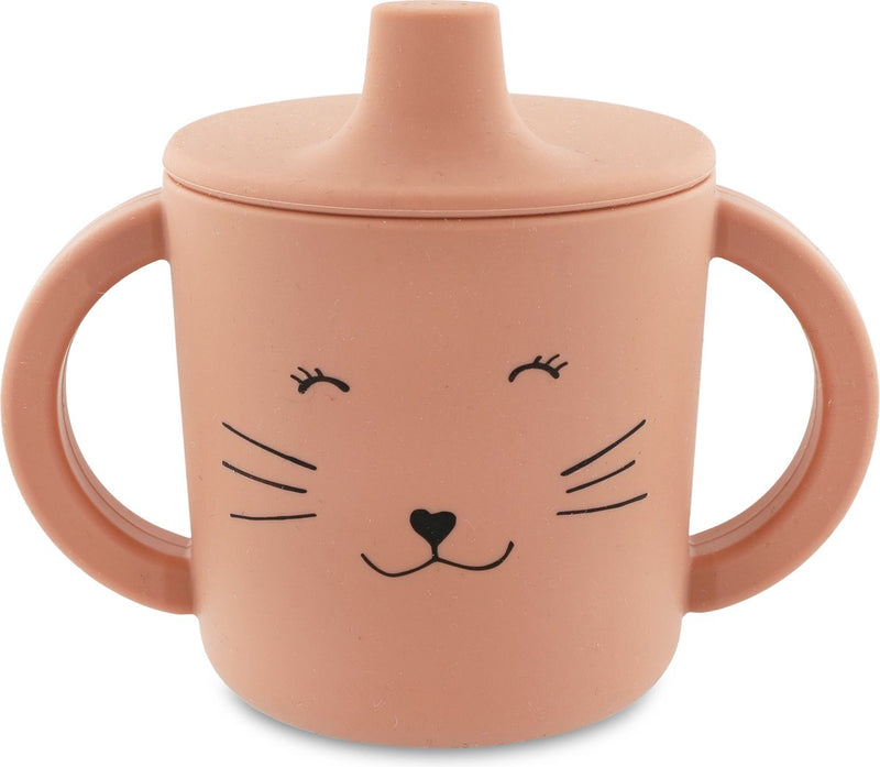 Load image into Gallery viewer, Trixie tuitbeker - mrs. cat - drinkbeker voor baby - antilek beker - voor baby's vanaf 4 maanden - van siliconen - geschikt voor de vaatwasser
