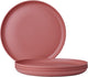 Mepal plat bord silueta - 4 stuks - dinerborden - vivid mauve