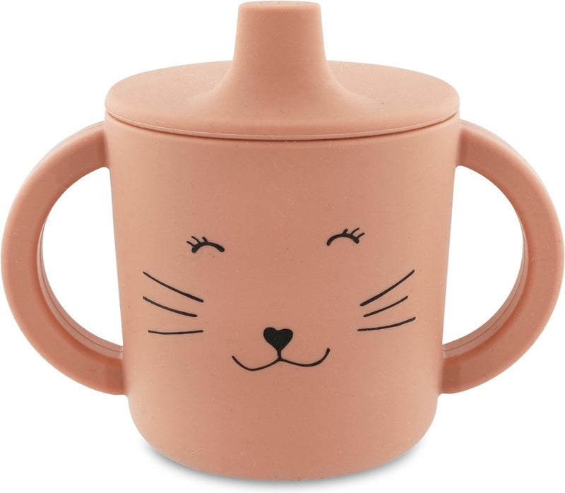 Afbeelding laden in galerijviewer, Trixie tuitbeker - mrs. cat - drinkbeker voor baby - antilek beker - voor baby's vanaf 4 maanden - van siliconen - geschikt voor de vaatwasser
