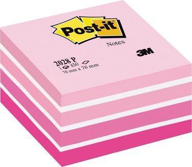 Post-it ® notes, kubus, pastelroze, 76 x 76 mm, 450 blaadjes kubus