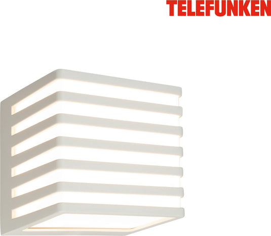 Telefunken - led wandlamp - 321904tf - ip54 - opgaand en neergaand licht - warm wit licht - 10 watt - 11 x 11 x 11 cm - lichtgrijs