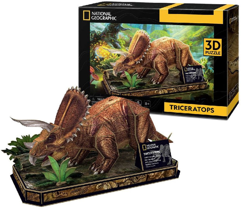 Load image into Gallery viewer, Cubic fun 3d-puzzel triceratops – houten bouwpakket
