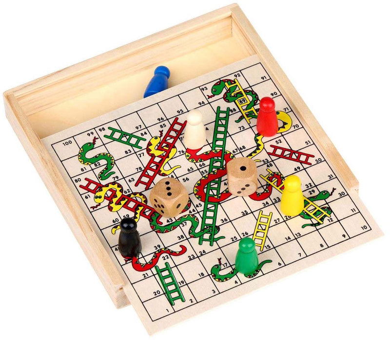 Load image into Gallery viewer, Eddy toys houten slangen en ladders spel

