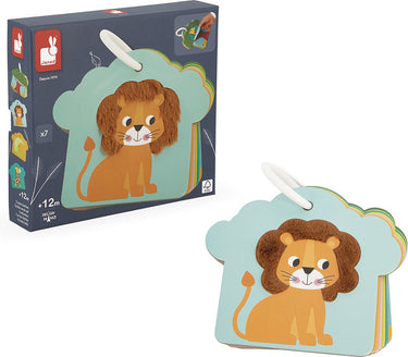 Janod - babyboekje - voelkaarten savannah