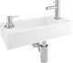 Differnz fonteinset sapon - met unieke ingebouwde zeepdispenser - wit