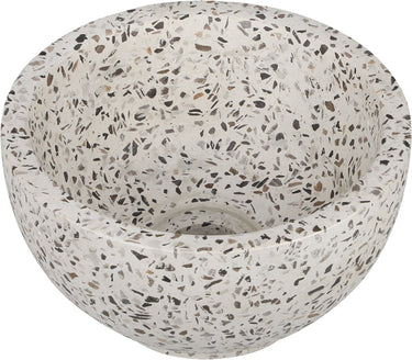 Differnz river waskom - 23x23x12cm - terrazzo zwart wit