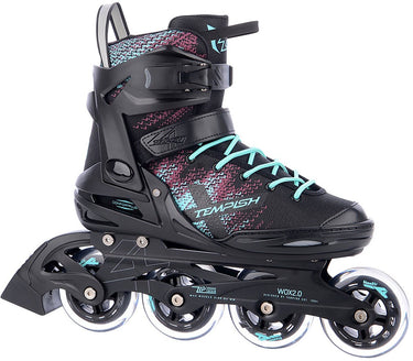 Tempish wox 2.0 84 skeelers - inline skates - dames - zwart turquoise - maat 39