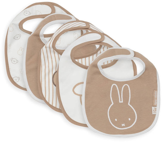 Jollein slabbetjes waterproof - 5 stuks - 30 cm - miffy heads