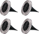 Grundig solar tuinverlichting grondspots - set van 4 prikspots buiten - tuinverlichting led op zonne energie - solar lamp voor padverlichting - rvs - cool white