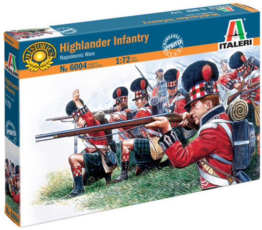 Italeri modelbouwpakket militaire voertuigen - 6004 britse soldaten - highlander infanterie - napoleontische oorlogen - figuren plastic - 1:72 - modelbouw
