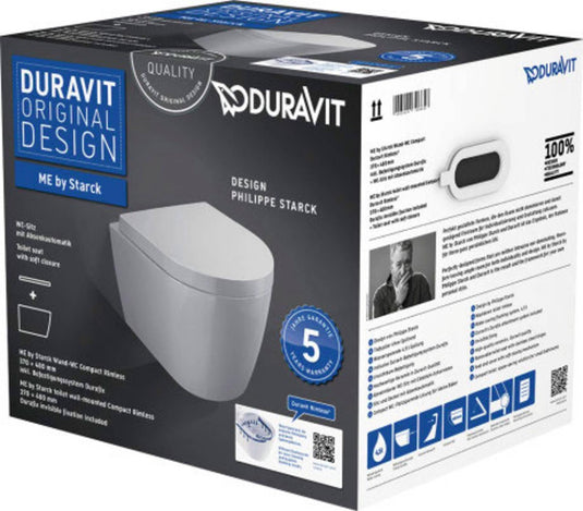 Duravit me by starck pack wandcloset compact met softclose zitting wit