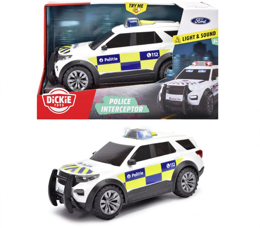 Dickie toys - speelgoedvoertuig - politie auto interceptor - ford - belgische versie
