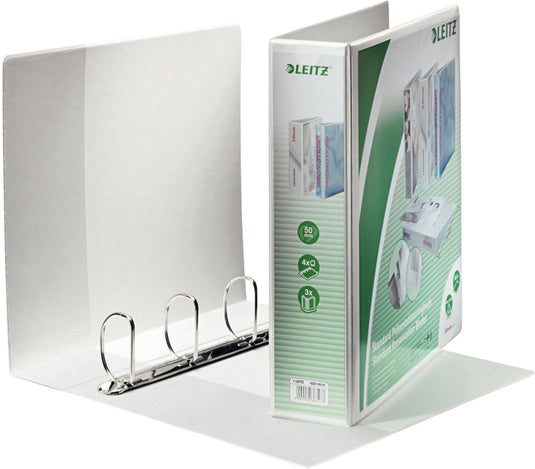 Leitz presentatie ringband a4 extra breed wit vier d ringen