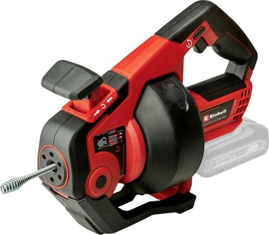 Einhell accu rioolontstopper te-da 18 760 li solo - power x-change - 18 v li-ion - 560 t min - spiraalveer lengte diameter: 7,6 m 7 mm - afvoerdiameters: 16-55 mm - r l draaiend - led-licht - excl. accu en lader