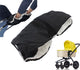 Merkloos sans marque handschoen fleece - voor warme handen – kinderwagen – buggy - universeel handschoen - handzak - zwart