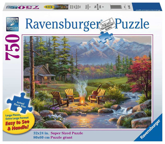 Ravensburger legpuzzel xxl stukjes - by the fireplace - 750 stukjes.