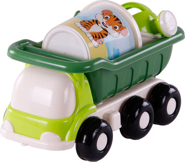 Cavallino strand kiepwagen met emmerset groen, 5dlg.