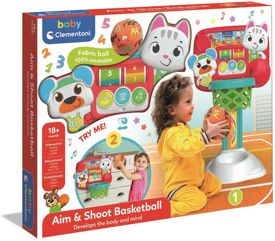 Clementoni baby richt en schiet basketbal