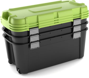 Keter totem opbergbox - 2x140l - 79,5x59,7x40,8cm - zwart groen
