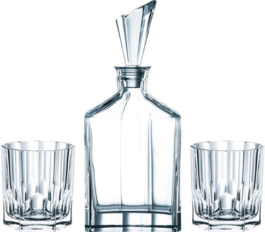 Nachtmann aspen whiskyset 3-delig kristal helder glas cadeau tip