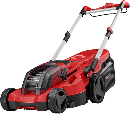 Einhell professional accu grasmaaier rasarro 36 38 li kit - power x-change - 36 v li-ion - maaibreedte 38 cm - aanbevolen gazonoppervlakte: tot 450 m² - 45 l opvangbak - maaihoogte: 25-75 mm - mulching functie - incl. 2x 4.0ah + 1x duo-lader