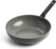 Bk granite ceramic keramische wokpan 28cm - 3.7l - inductie wokpan - zonder deksel - ovenbestendig tot 160 graden - koudgreep - pfas-vrij - grijs