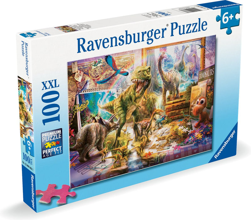 Load image into Gallery viewer, Ravensburger puzzel dino toys come to live - legpuzzel - 100 xxl stukjes
