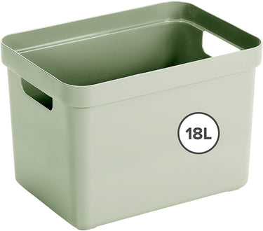 Sunware sigma home opbergbox 18l - 35x24.6x24.3 cm - groen
