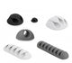 Delock zelfklevende kabelhouders assortiment - 6 stuks zwart wit grijs