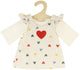 Heless poppen ribfluwelen jurk hartjesconfetti, 28-35 cm