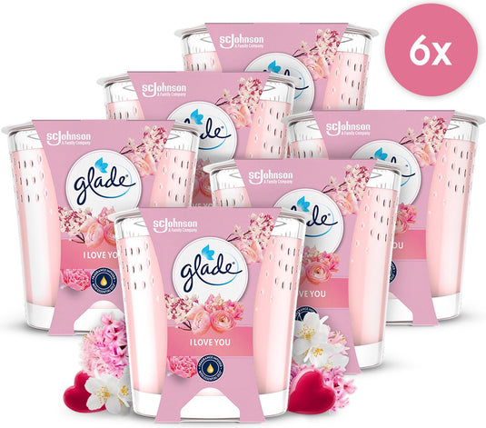 Glade geurkaars i love you 100% raapzaadwax