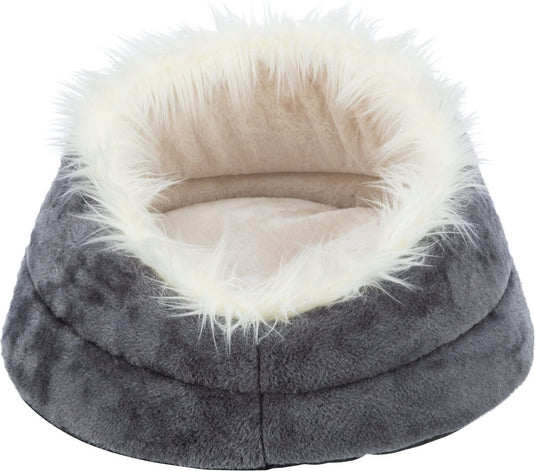 Trixie - hondenmand minou - rond - soft edition - grijs lichtgrijs - 47x26 cm