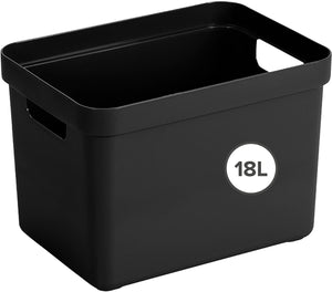 Sunware sigma home opbergbox 18l - 35x24.6x24.3 cm - zwart