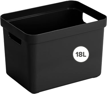 Sunware sigma home opbergbox 18l - 35x24.6x24.3 cm - zwart