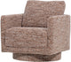 Woood oska draaifauteuil - melange stof - bruin - 64x78x79