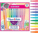 Paper mate flair viltstiften | markers met een gemiddelde punt (0,7 mm) | assorti oceaan droom kleurstiften | voor kinderen volwassenen kleuren, dagboeken meer | 12 stuks