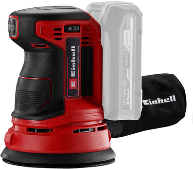 Einhell accu excentrische schuurmachine te-rs 18 li solo - power x-change - 18 v li-ion - schuuroppervlak: ø 125 mm - incl. 1 x schuurpapier - excl. accu en lader