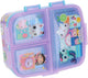 Stor gabby's poppenhuis kinderlunchbox – broodtrommel met 4 vakken voor kinderen vanaf 4 jaar - vaatwasserbestendig bpa-vrij - paars