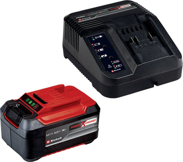 Einhell 18 v 5.2 ah power x-change starter kit - 1x 5.2 ah plus accu en snellader - universeel voor alle power x-change machines