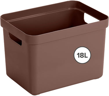 Sunware sigma home opbergbox 18l - 35x24.6x24.3 cm - bruin