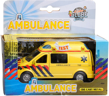 Kids globe ambulance nl die cast pb met licht en geluid 13cm<br>