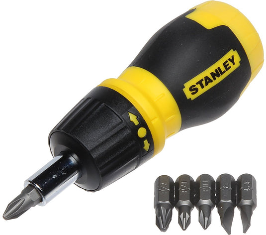 Stanley multibit stubby schroevendraaier met ratel