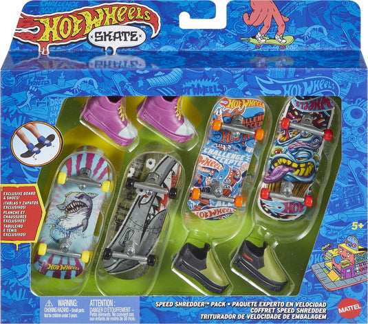 Hot wheels skate speed shredder pack, vingerskateboardset, 5 jaar