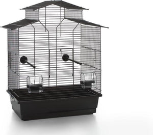 Beeztees iza 2 pagode - vogelkooi - zwart - 45x28x59,5 cm