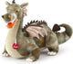 Trudi - knuffel draak drago arancio 24 cm - handgemaakt in italie - zacht pluche - knuffeldier voor jongens en meisjes - groen oranje - 35x26x24 cm maat s