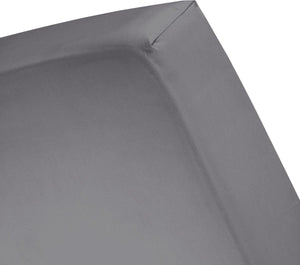 Cinderella hoeslaken - flanel - geschikt voor boxspring - 2 persoons - 180 x 200 210 cm - tot 30 cm matrashoogte - antraciet