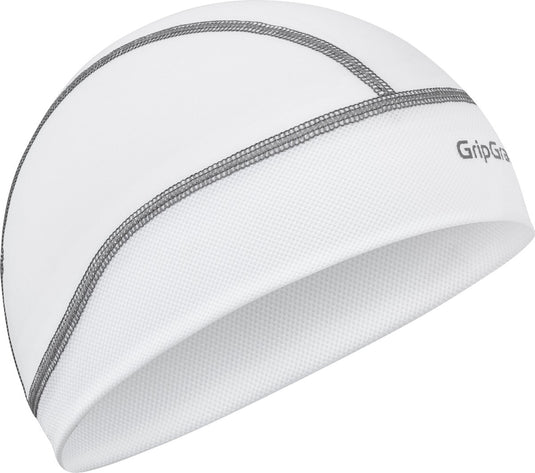 Gripgrab - upf 50+ lightweight zomer fiets helmmuts uv bescherming fietsmuts skull cap - wit - unisex - maat one size